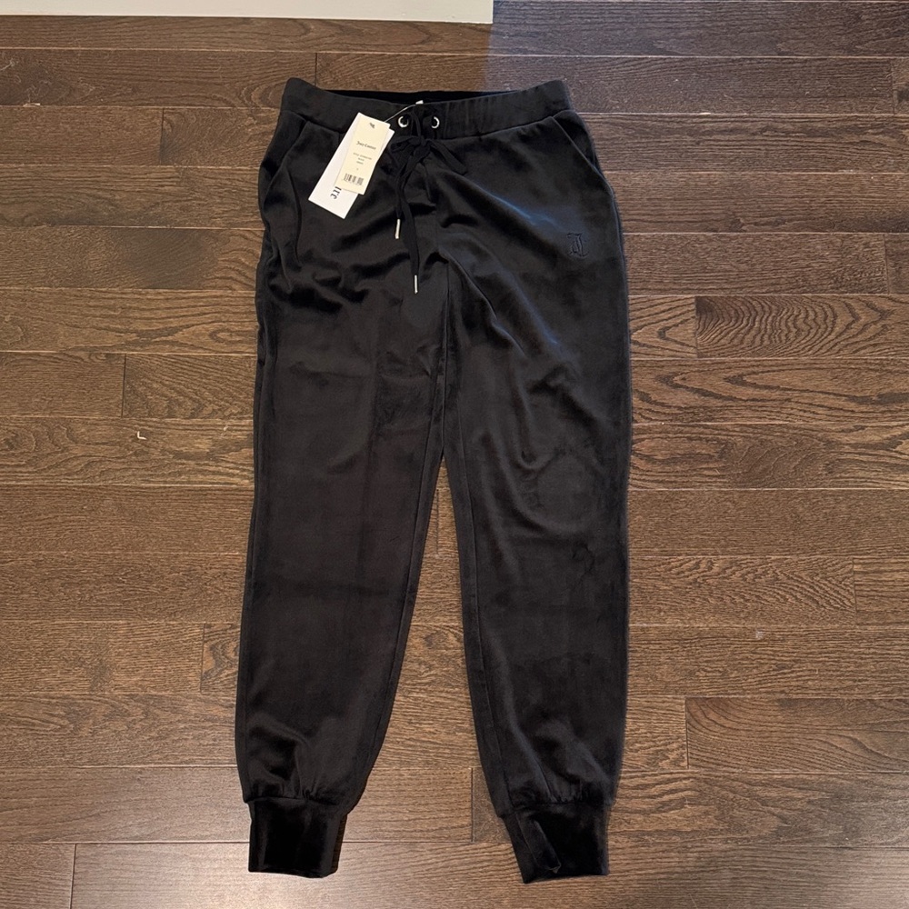 NWT size small Juicy couture velour Black Jogger Pants